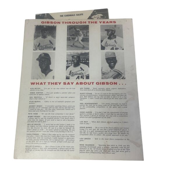 Vintage 1972 St Louis Baseball Cardinals Bob Gibson 211th Win Program and Photos - Picture 5 of 5